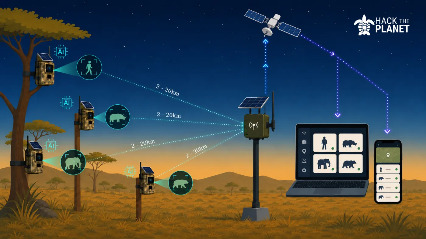 How Instant Detect connects cameras, Base Station and cloud