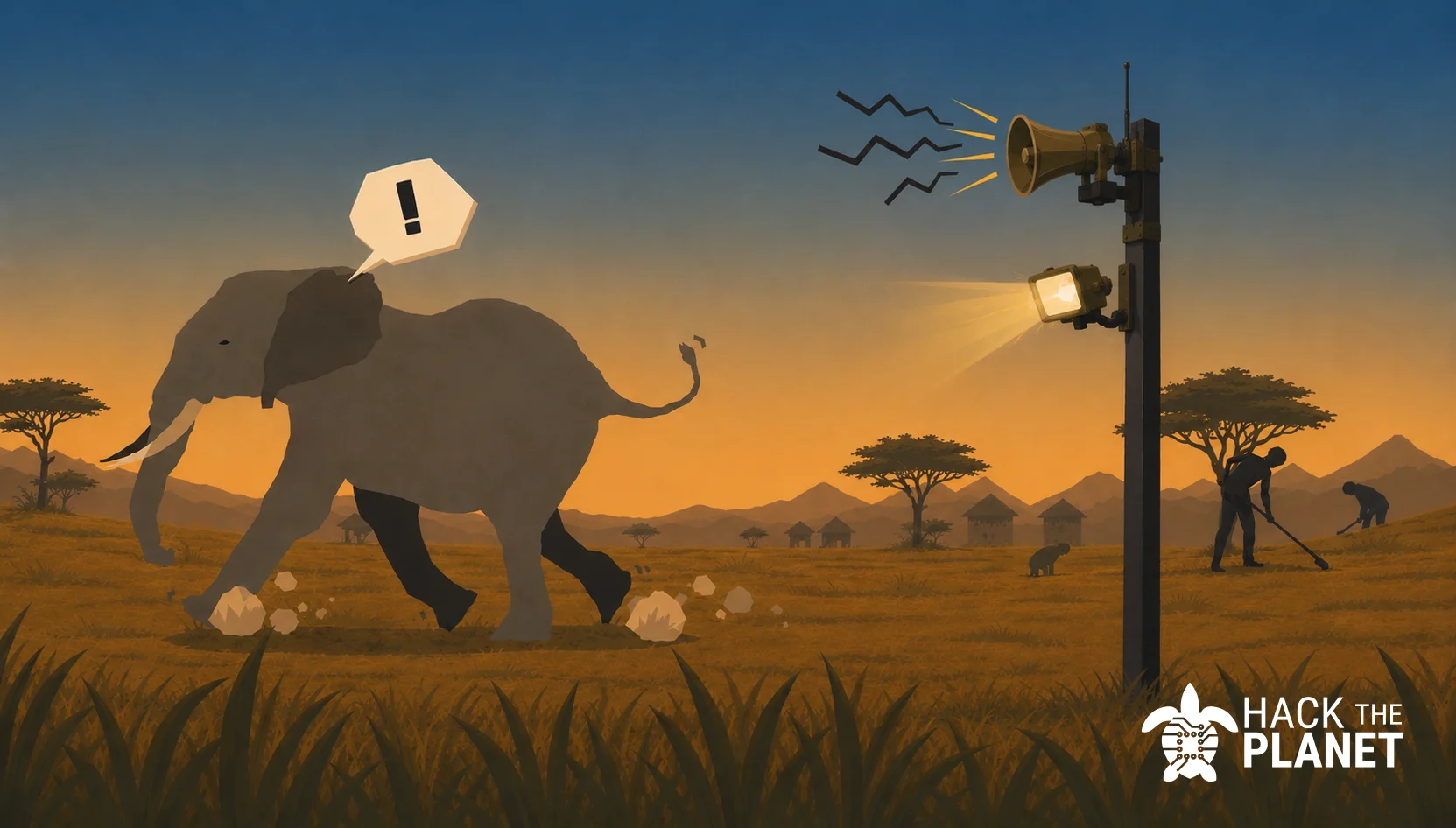 Smart Deterrent in action, keeping elephants away from villages and crops